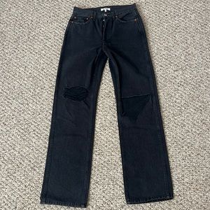 Redone original high rise loose black jeans